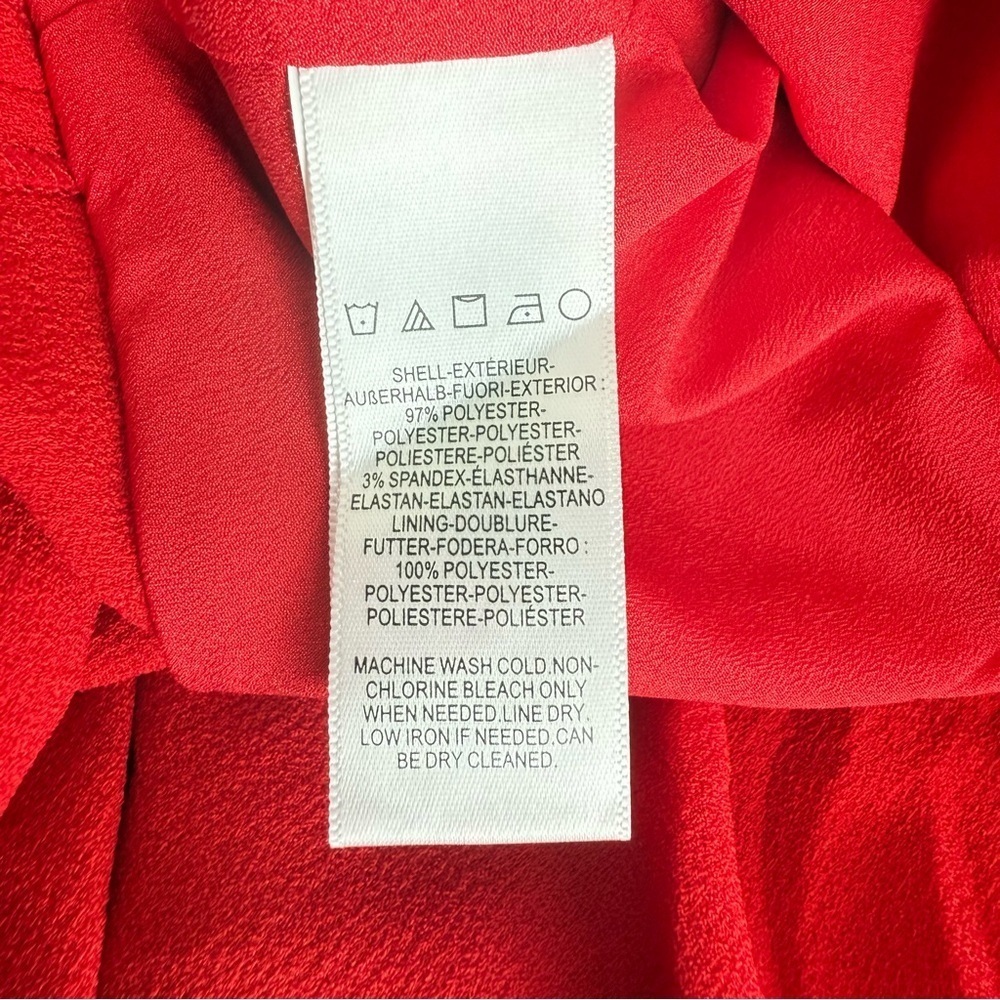 Dress the Population Demi Mermaid Hi Low Hem Red Ruffled Maxi Dress Size S - Picture 6 of 11